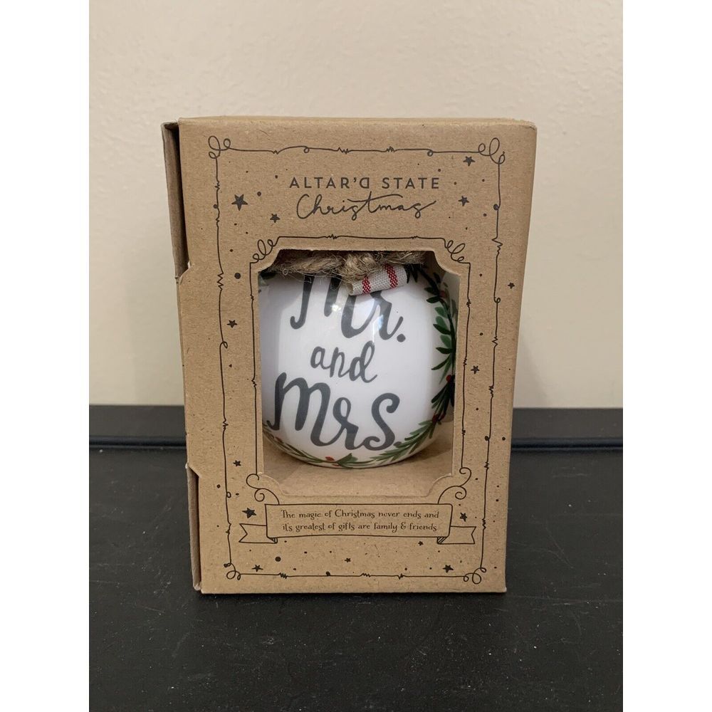 Altar'd State Christmas‎ Ornament New Mr. And Mrs. Est 2019